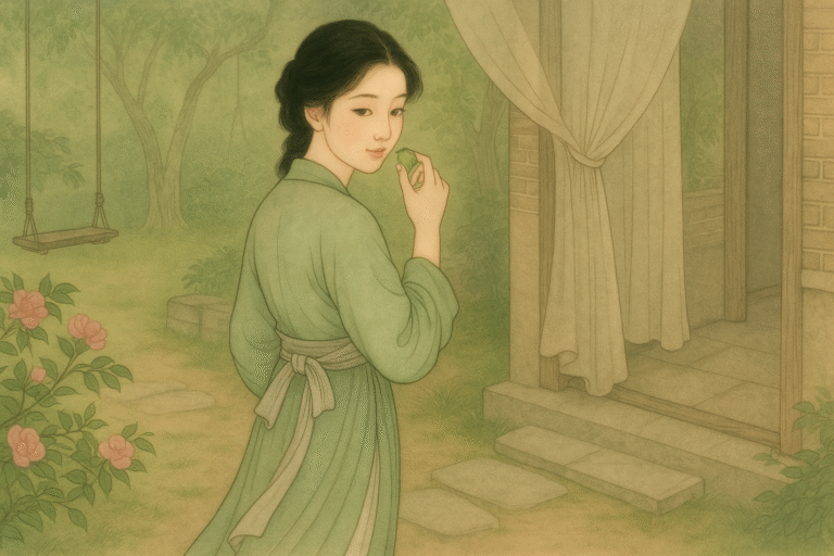 《点绛唇·蹴罢秋千》全解：李清照如何用一嗅青梅写尽少女心事｜古词吟唱+解读